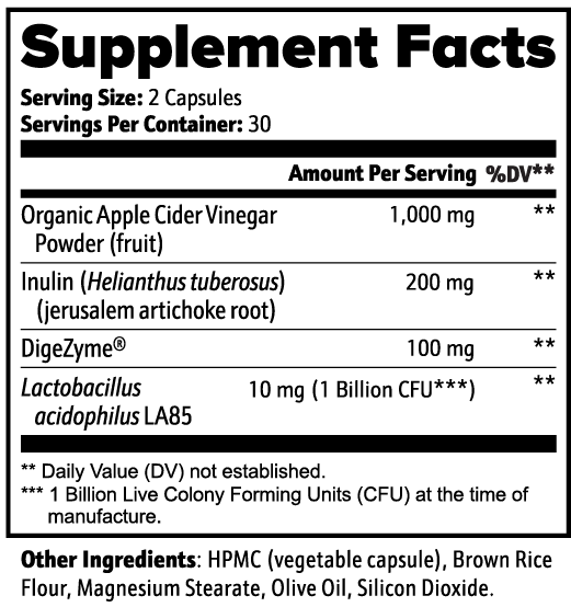 DNA FitLabs Apple Cider Vinegar Capsules