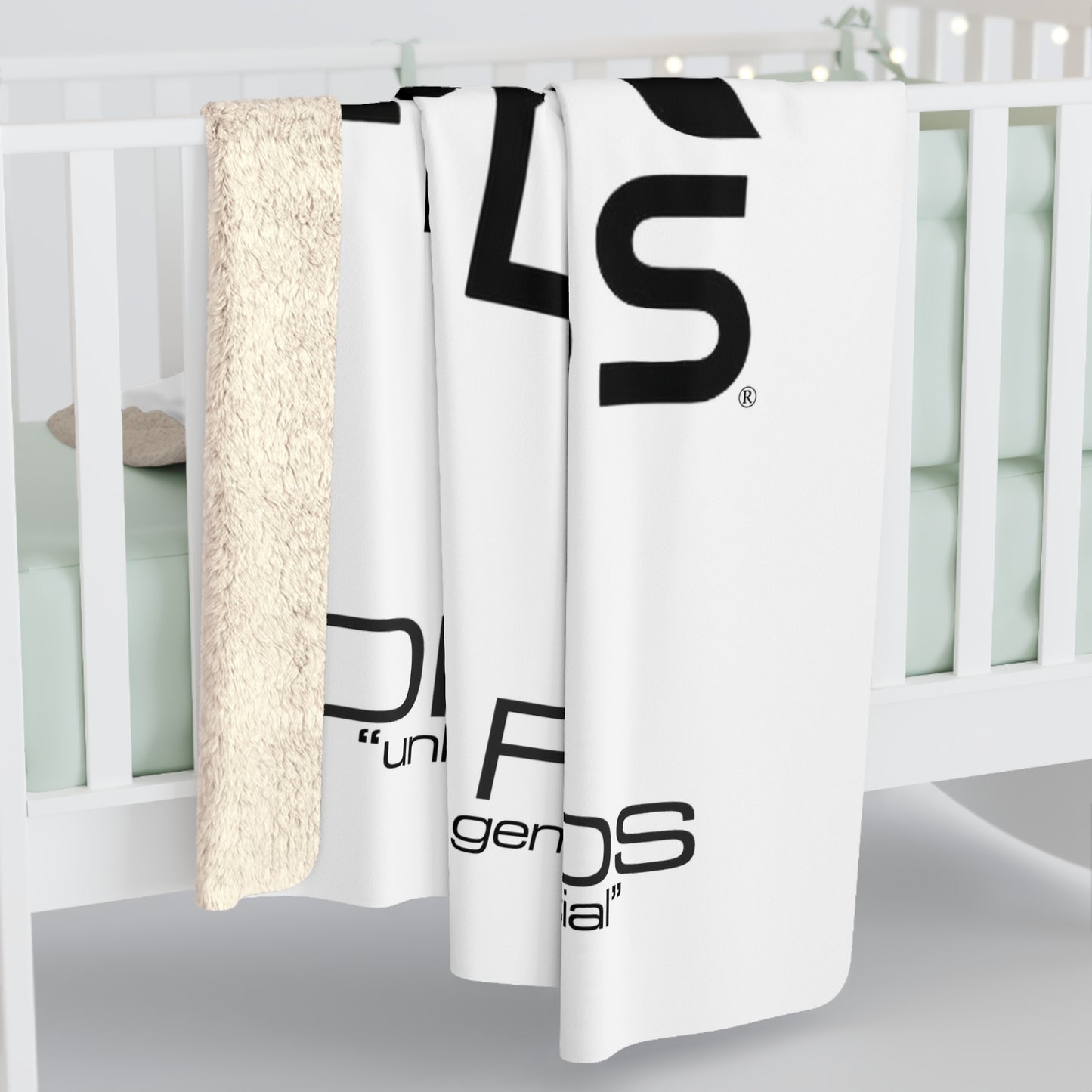 DNA Fit Labs Sherpa Fleece Blanket | Cozy Throw for Fitness Lovers | Perfect Gift for Home, Gym, or Wellness Retreat