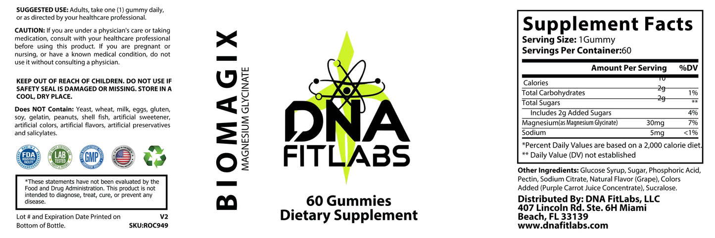 BIOMAGIX - Premium Magnesium Glycinate Gummies