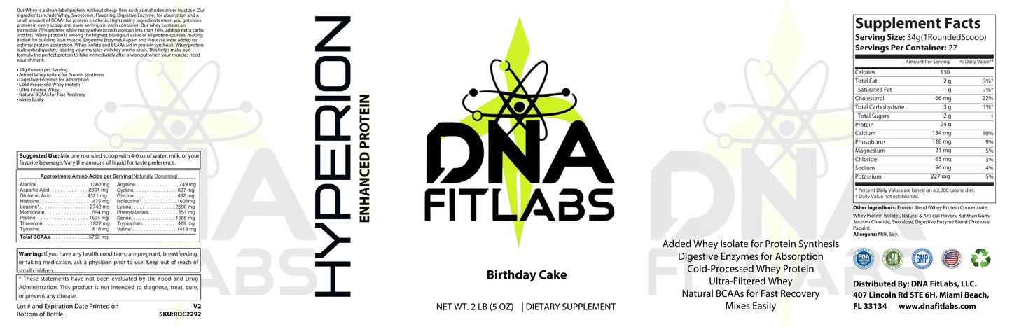 2lb Whey Armor Protein Birthday Cake "HYPERION"