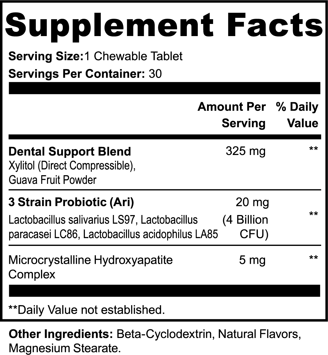 DNA FitLabs Dental + Oral Health Chewables