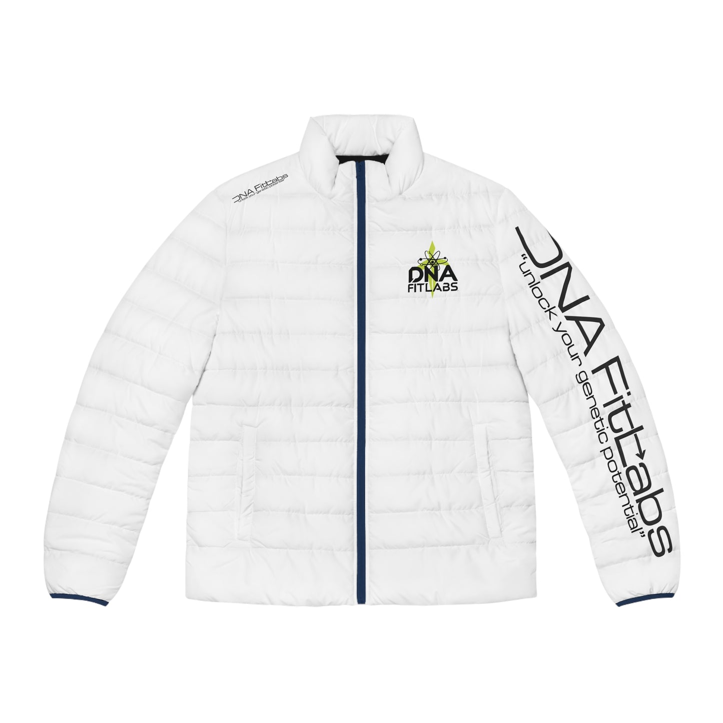 DNA Fit Labs Men's Puffer Jacket - Unlock Your Genetic Potential