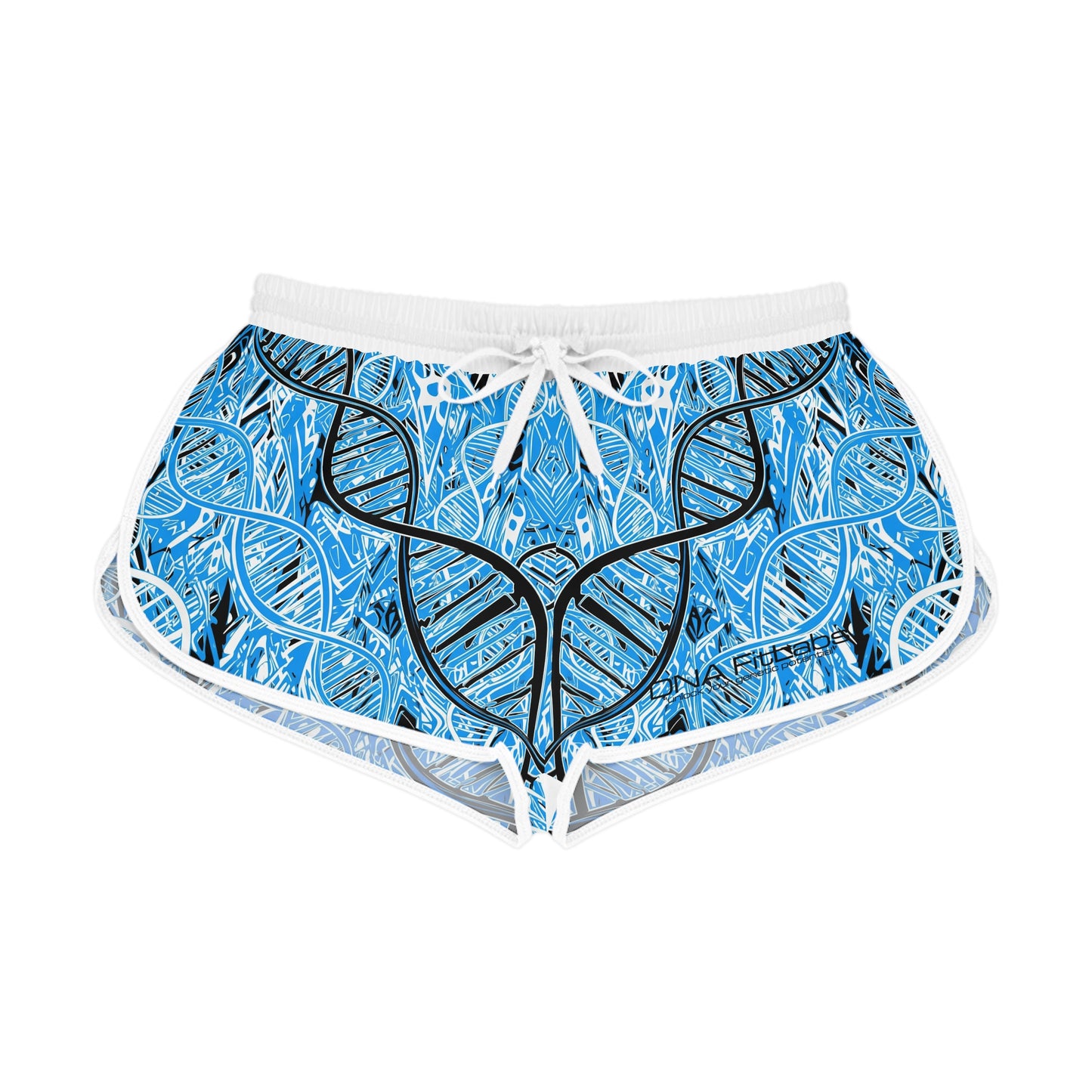 Vibrant DNA Pattern Women's Relaxed Shorts, Summer Loungewear, Beach Shorts, Workout Gear, Yoga Apparel, Gift for Her