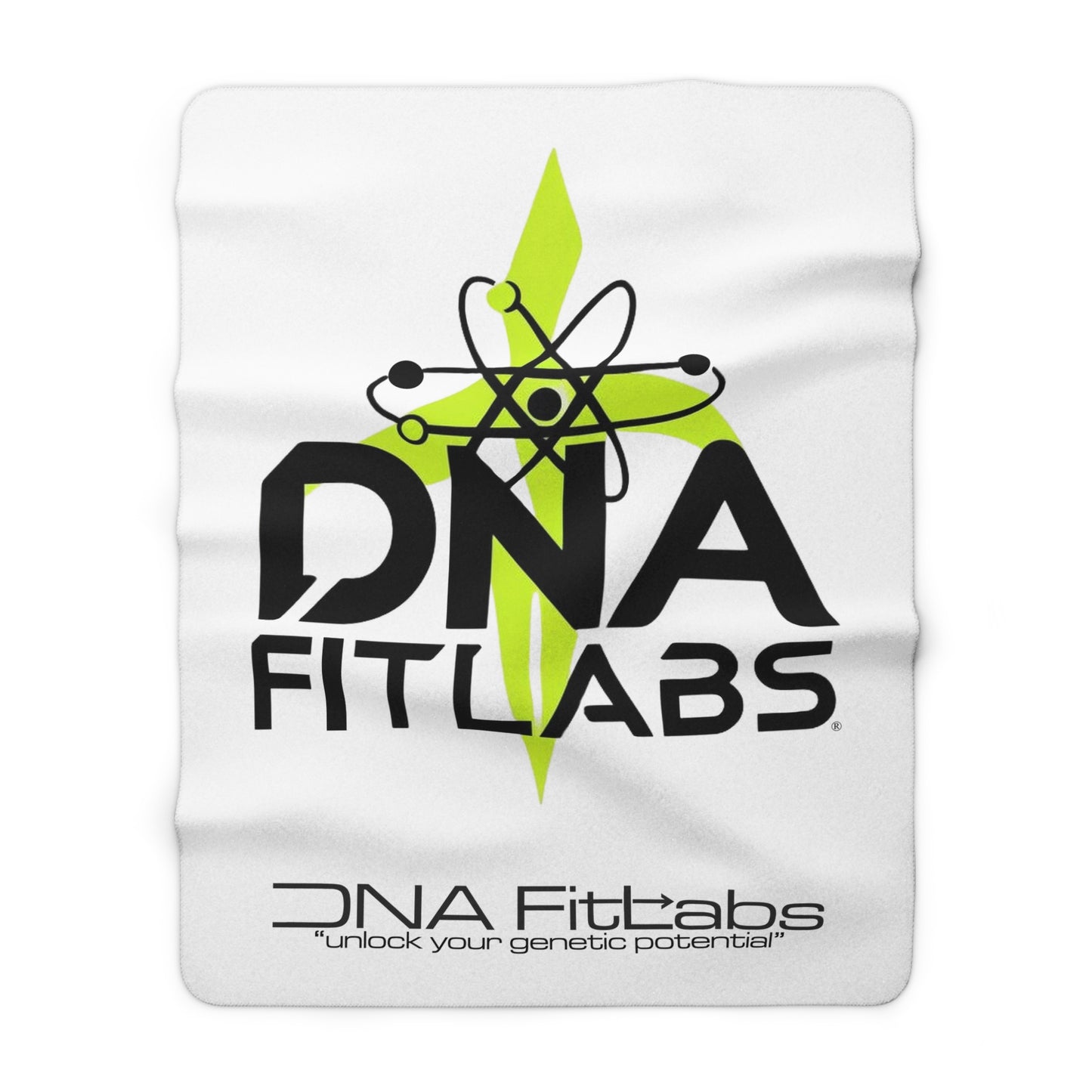 DNA Fit Labs Sherpa Fleece Blanket | Cozy Throw for Fitness Lovers | Perfect Gift for Home, Gym, or Wellness Retreat