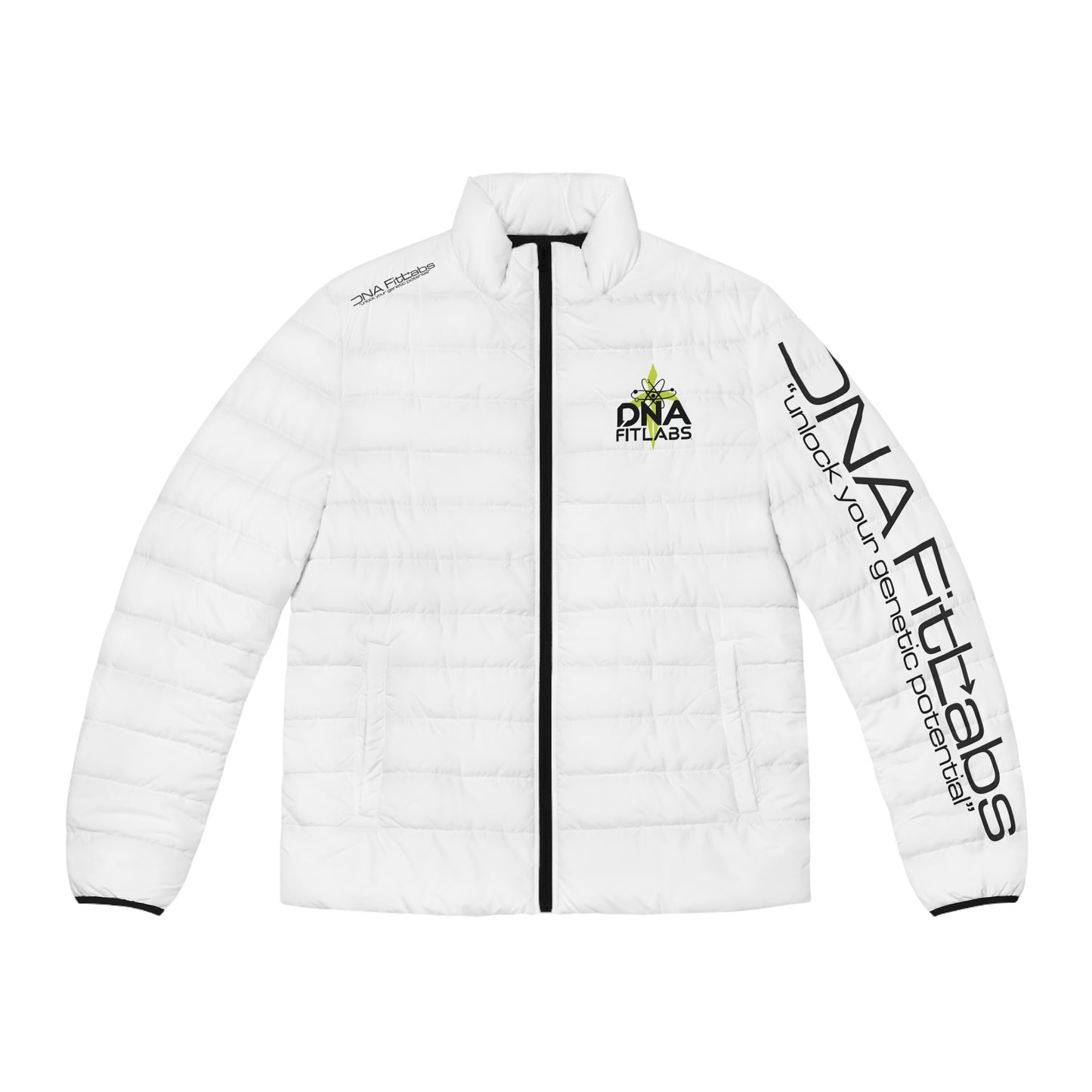 DNA Fit Labs Men's Puffer Jacket - Unlock Your Genetic Potential