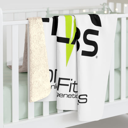 DNA Fit Labs Sherpa Fleece Blanket | Cozy Throw for Fitness Lovers | Perfect Gift for Home, Gym, or Wellness Retreat