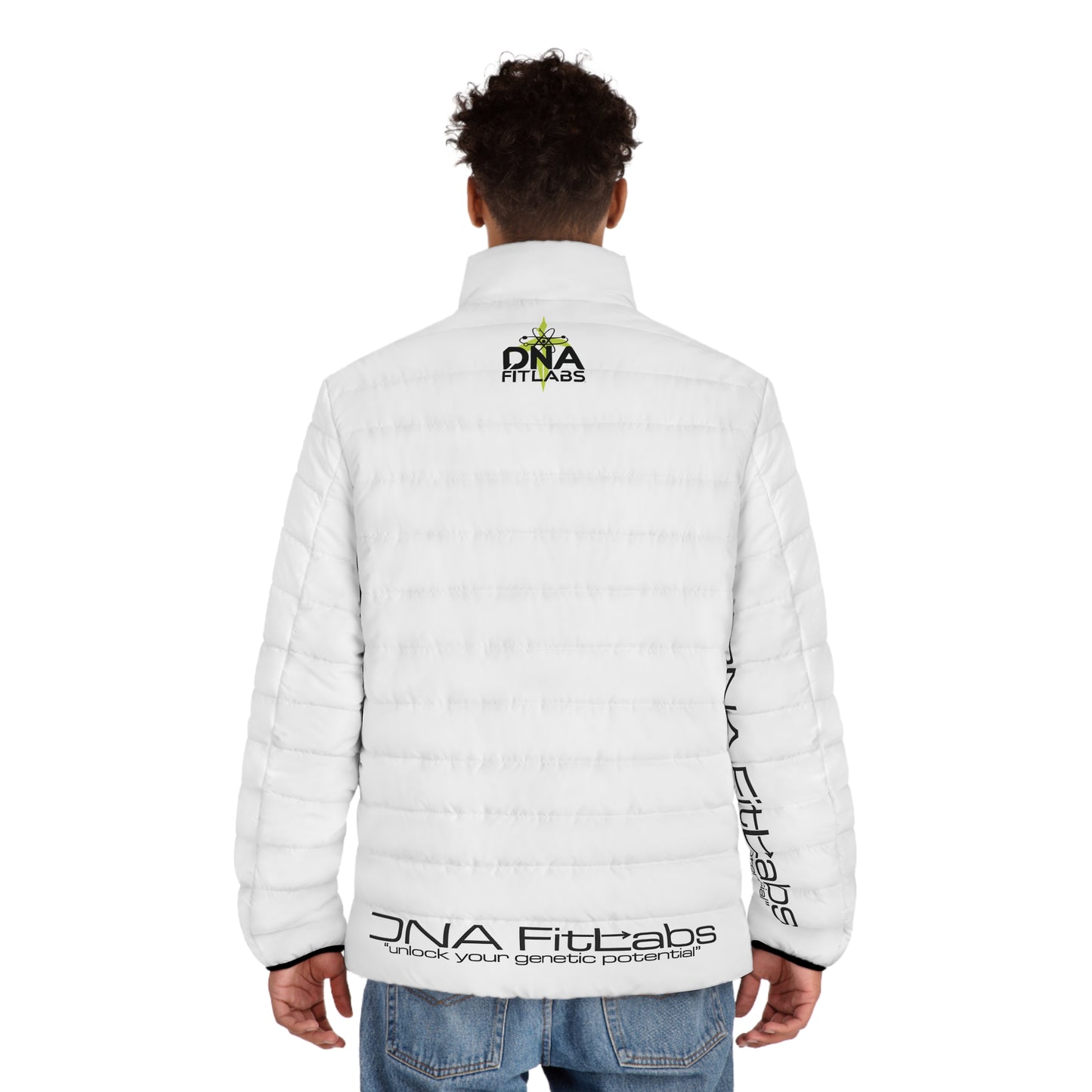 DNA Fit Labs Men's Puffer Jacket - Unlock Your Genetic Potential
