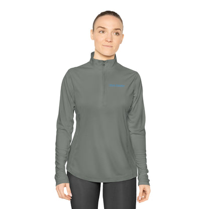 Ladies Quarter-Zip Pullover, Stylish Activewear, Comfort Layer, Sports Gift, Casual Chic Top, Fitness Apparel