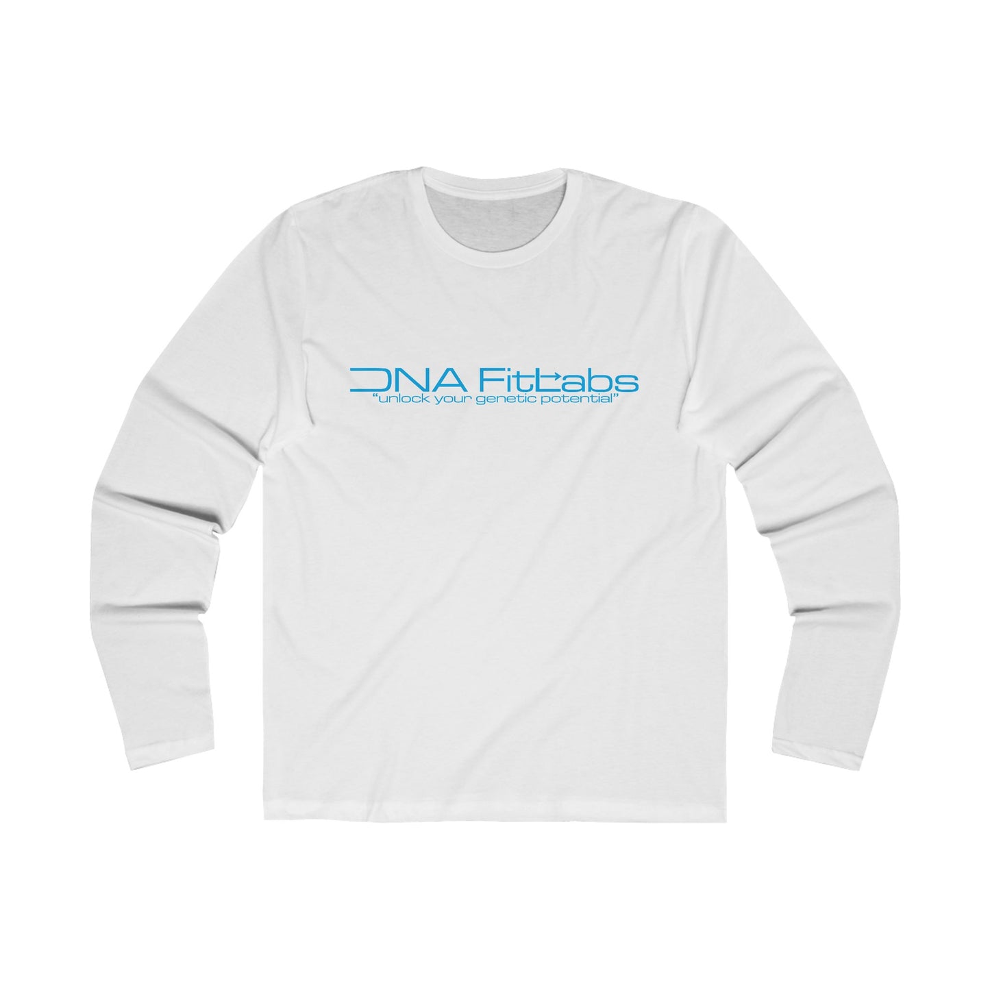 Men's Long Sleeve Crew Tee - DNA Fit-tabs, Casual Wear, Fitness Apparel, Science Lovers Gift, Relaxed Style, Graphic Tee