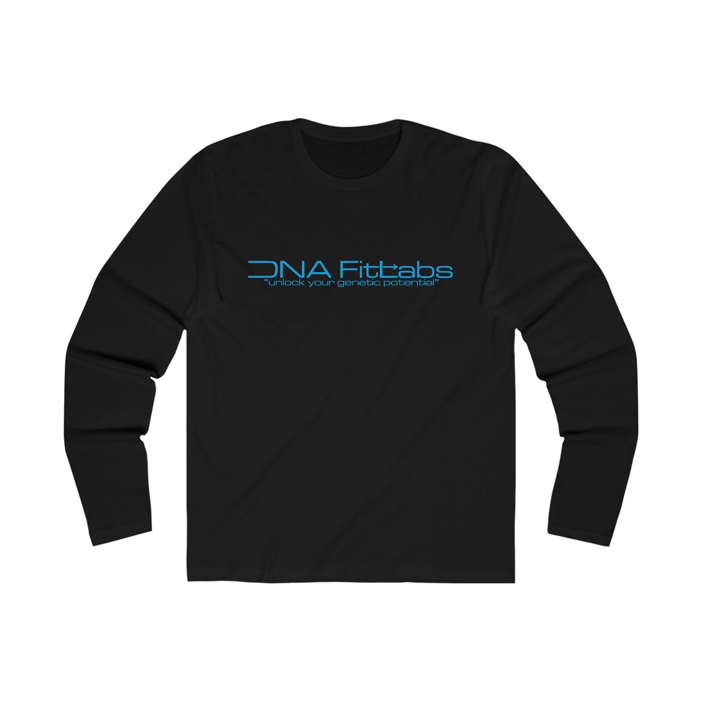 Men's Long Sleeve Crew Tee - DNA Fit-tabs, Casual Wear, Fitness Apparel, Science Lovers Gift, Relaxed Style, Graphic Tee