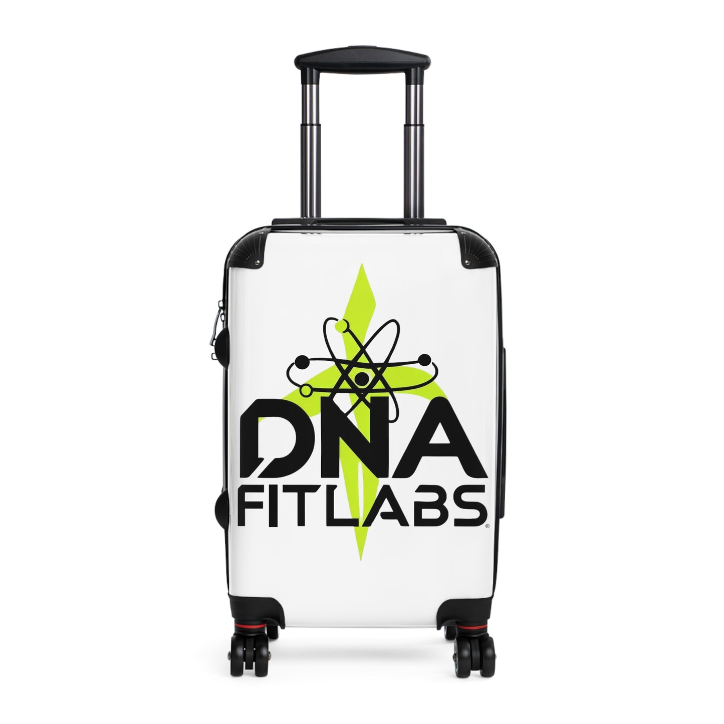 Stylish Suitcase with DNA Fitlabs Design, Travel Essentials, Gym Bag for Fitness Lovers, Personalized Luggage, Unique Travel Gear