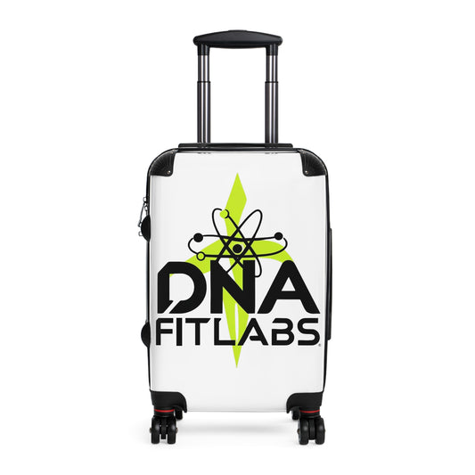 Stylish Suitcase with DNA Fitlabs Design, Travel Essentials, Gym Bag for Fitness Lovers, Personalized Luggage, Unique Travel Gear