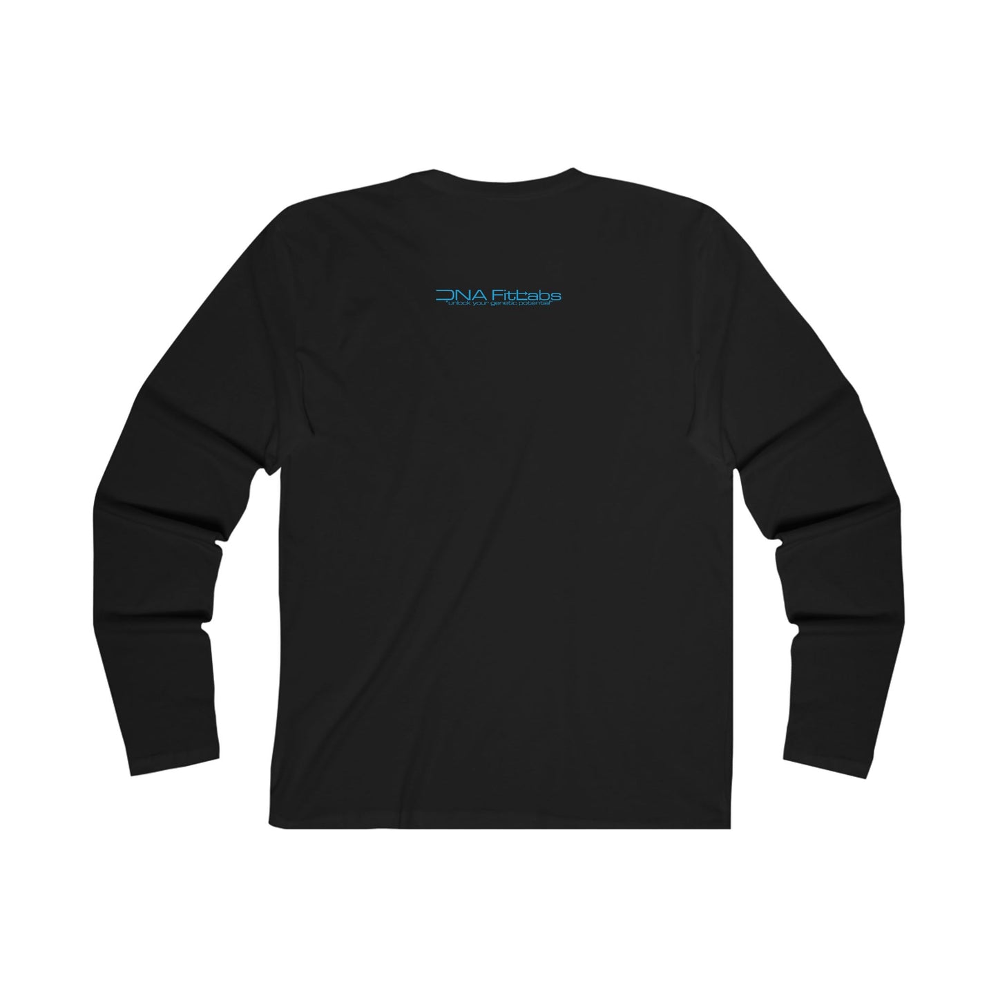 Men's Long Sleeve Crew Tee - DNA Fit-tabs, Casual Wear, Fitness Apparel, Science Lovers Gift, Relaxed Style, Graphic Tee