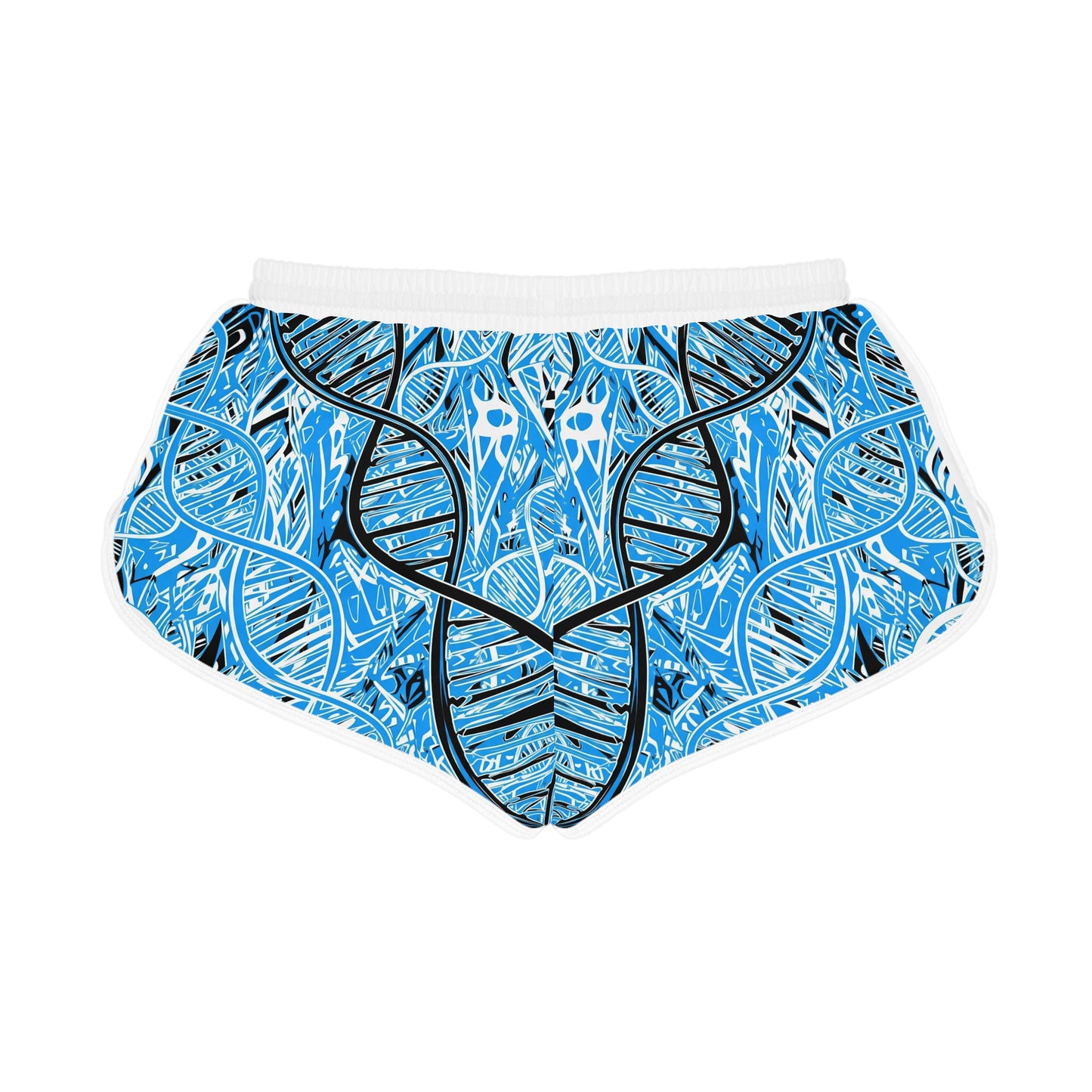 Vibrant DNA Pattern Women's Relaxed Shorts, Summer Loungewear, Beach Shorts, Workout Gear, Yoga Apparel, Gift for Her