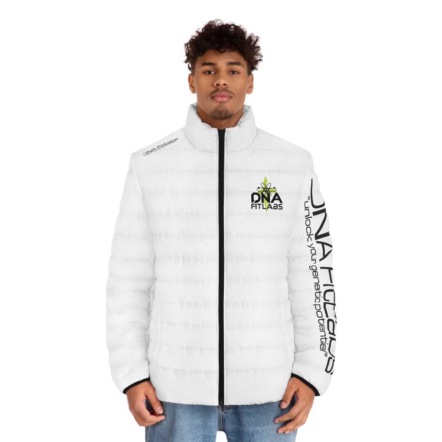 DNA Fit Labs Men's Puffer Jacket - Unlock Your Genetic Potential