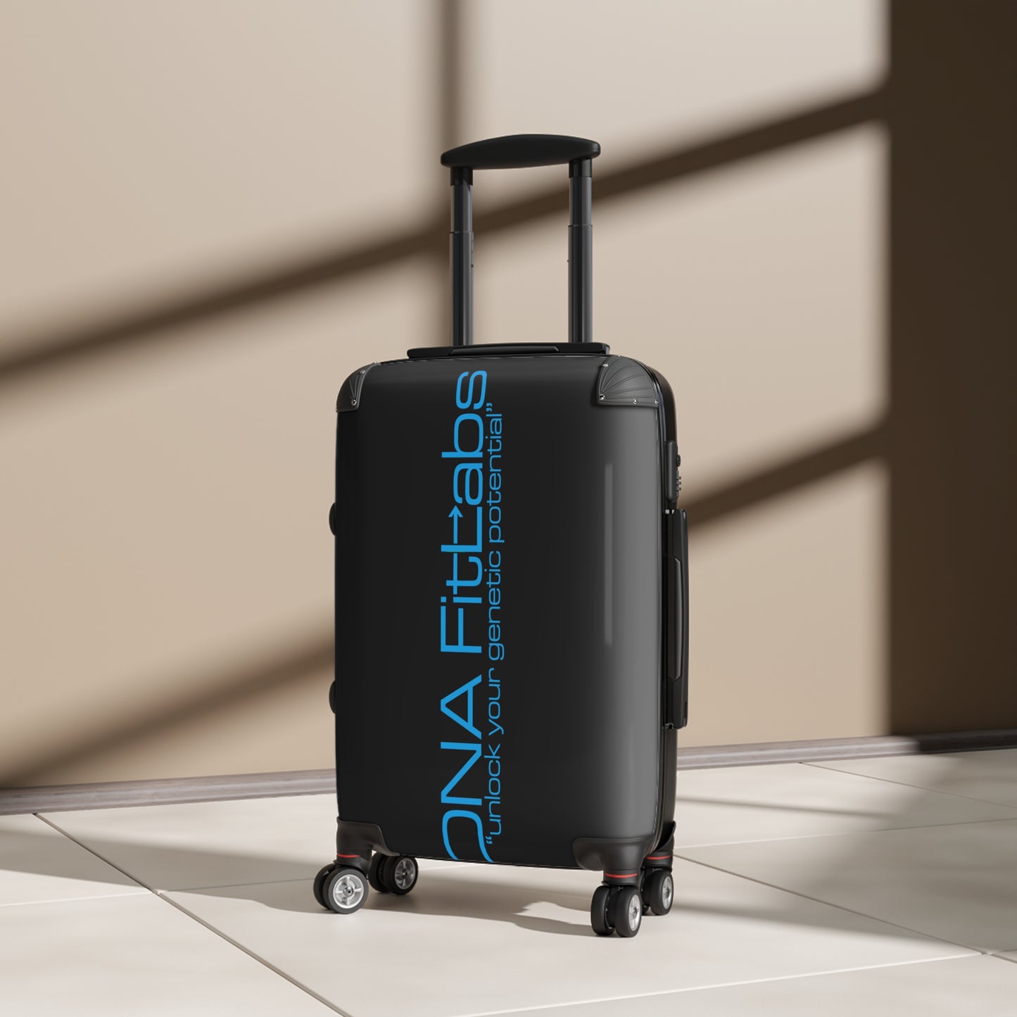 DNA Fit-labs Travel Suitcase - Unlock Your Genetic Potential, Luggage for Fitness Enthusiasts, Travel Gear, Health & Wellness Gift