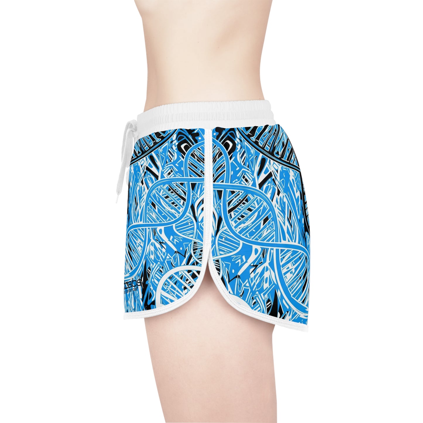 Vibrant DNA Pattern Women's Relaxed Shorts, Summer Loungewear, Beach Shorts, Workout Gear, Yoga Apparel, Gift for Her