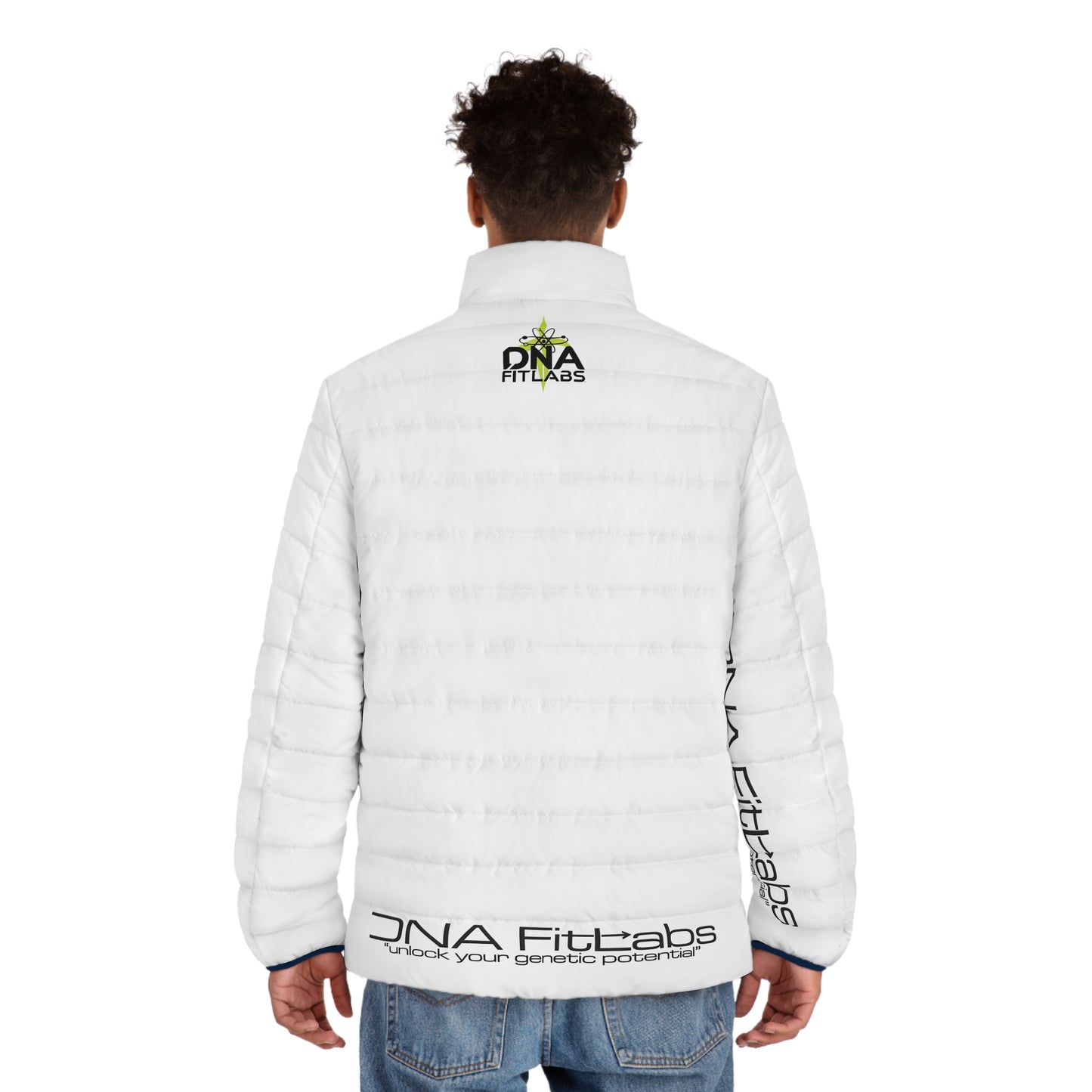 DNA Fit Labs Men's Puffer Jacket - Unlock Your Genetic Potential