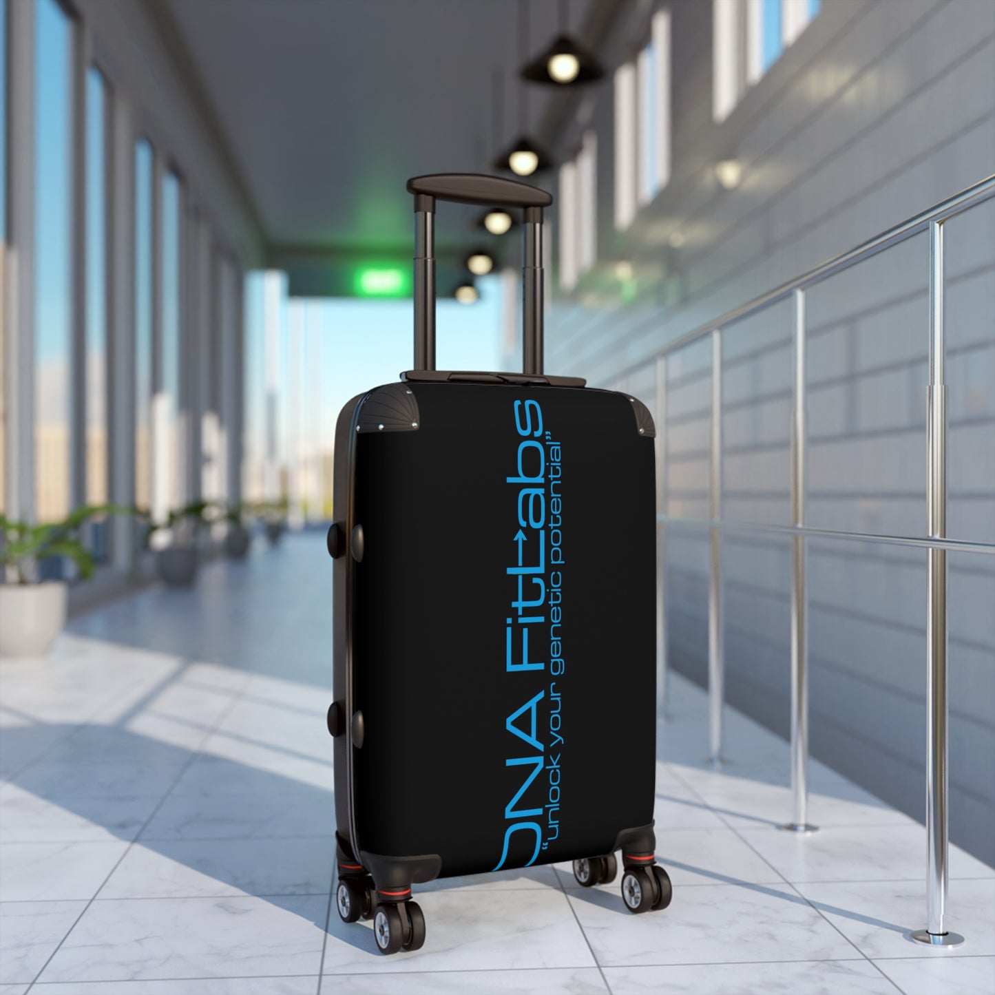DNA Fit-labs Travel Suitcase - Unlock Your Genetic Potential, Luggage for Fitness Enthusiasts, Travel Gear, Health & Wellness Gift