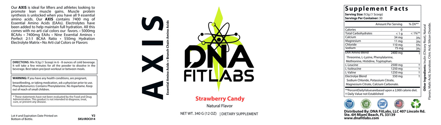 AXIS - BCAA + EAA Strawberry Candy 300g w/Natural Flavor