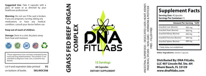 Grass Fed Beef Organ Complex – Ancestral Superfood – Desiccated Liver, Heart, Kidney, Pancreas, Spleen