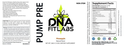 Non-Stim Pump Pre-Workout: Pineapple 312.5g w/ Natural Flavor