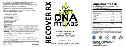 RECOVER RX - Recovery Carb + Electrolytes: Lemon Lime 1365g