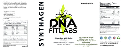 SYNTHAGEN - 6lb Bulk Up! Mass Gainer Chocolate Milkshake w/Low Sugar