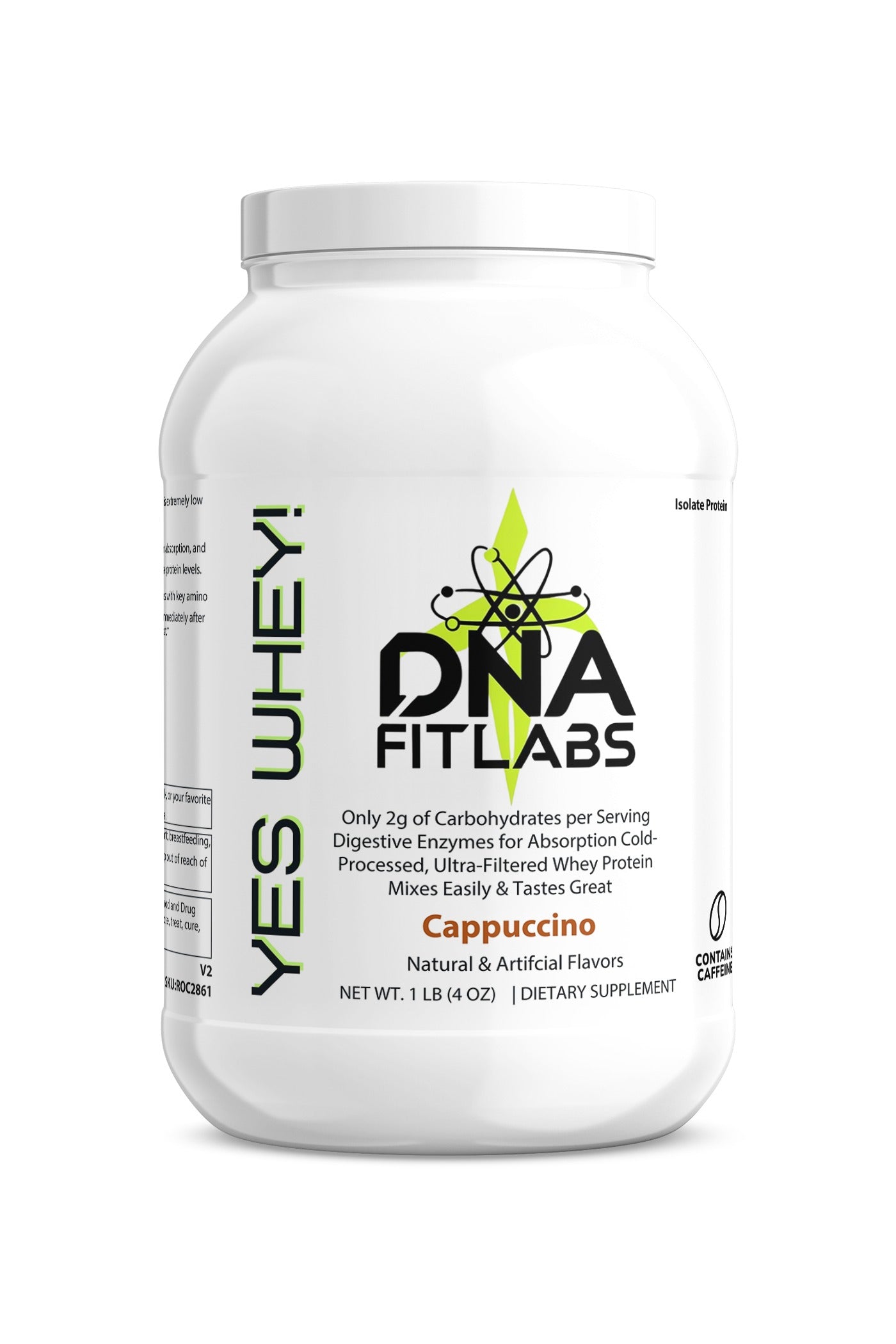 YES WAY 1lb 100% Whey Armor Isolate Protein Cappuccino