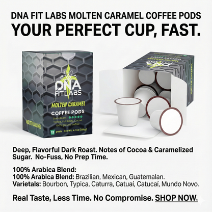 DNA FitLabs Molten Caramel Coffee Pods (Dark Roast)